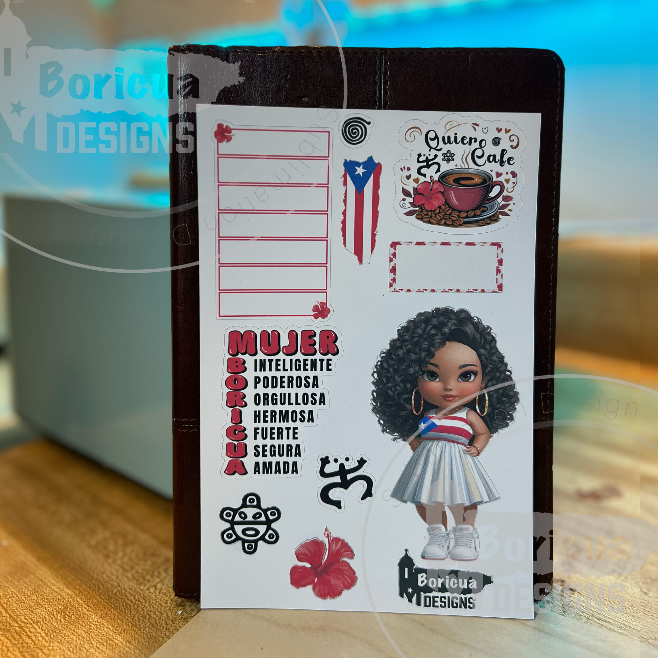 Mujer Boricua Sticker Sheet